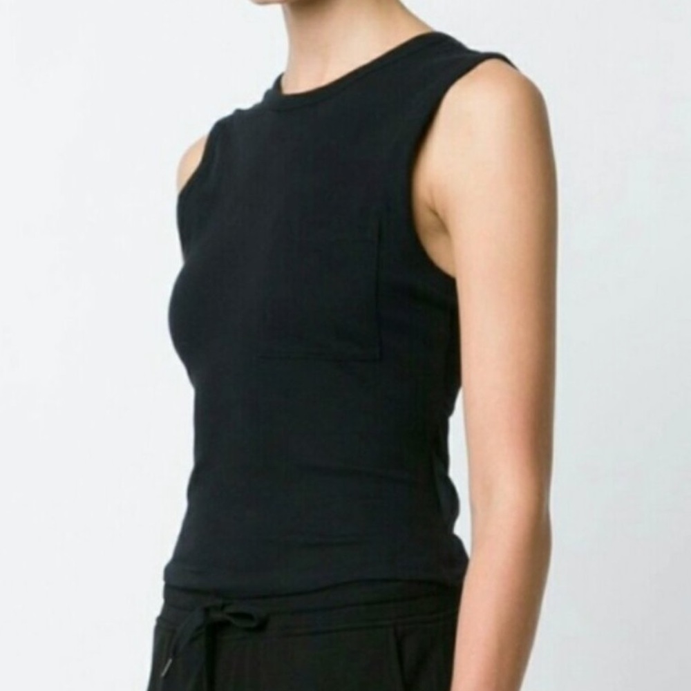 T by Alexander Wang Black Open Back Twist Tank - Picture 4 of 9